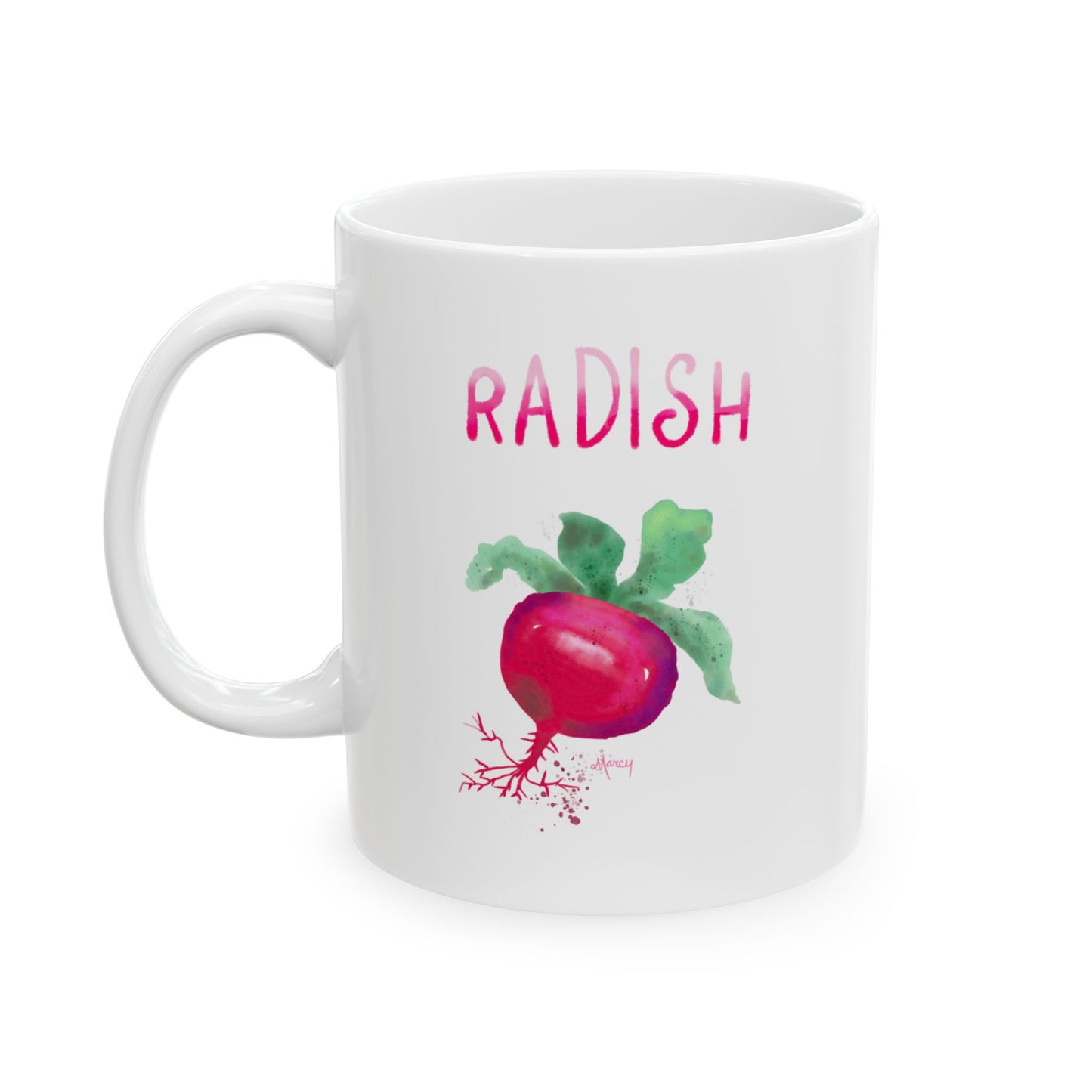 Radish Watercolor Painting Ceramic Mug 11oz & 15oz