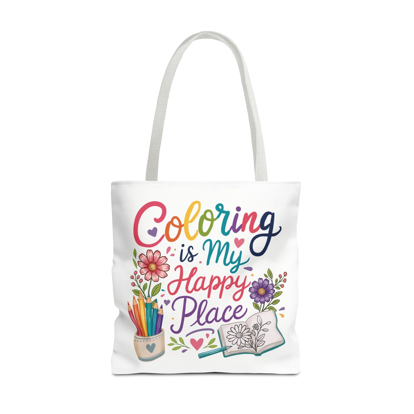 Coloring is My Happy Place Tote Bag