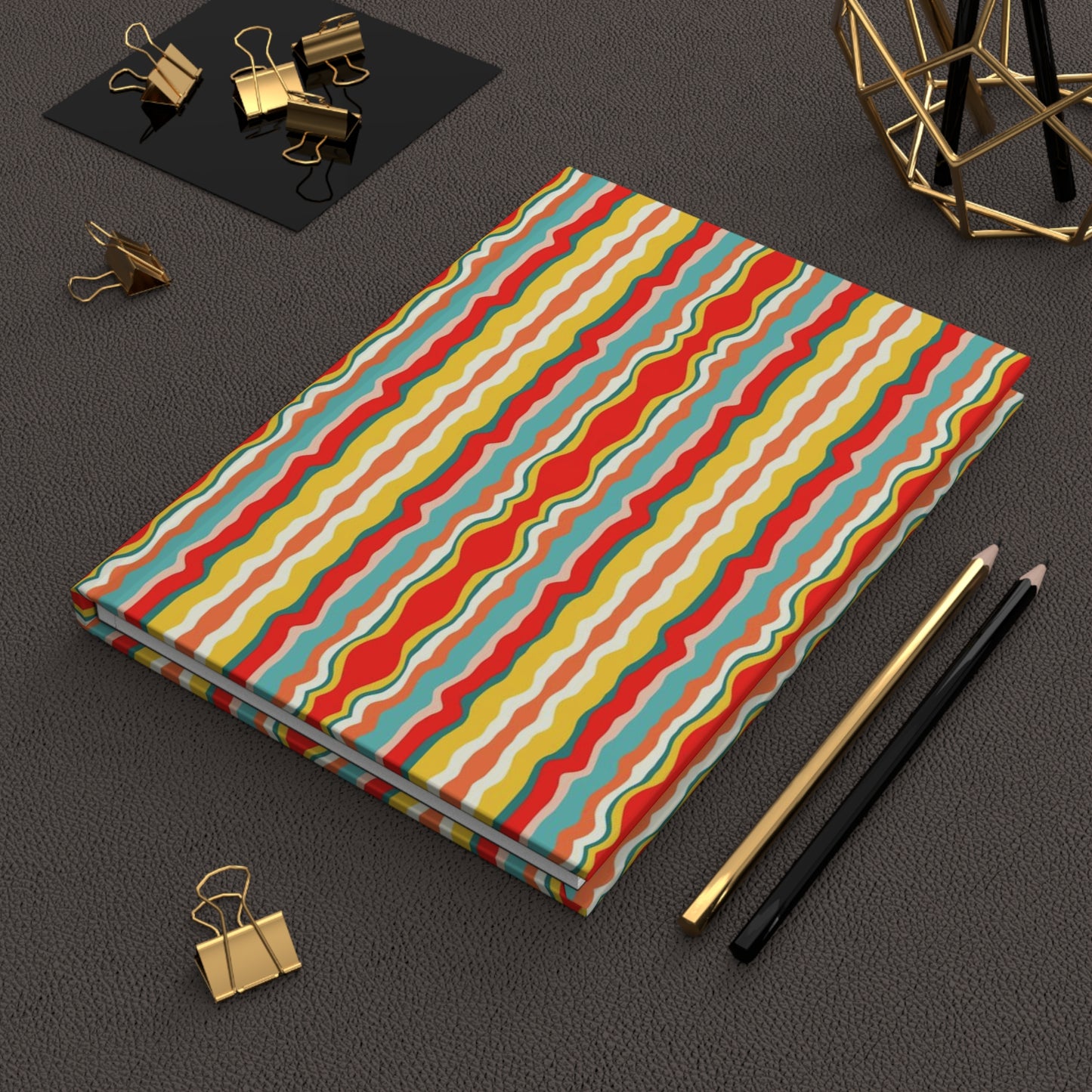 Groovy Stripes Hardcover Journal Matte