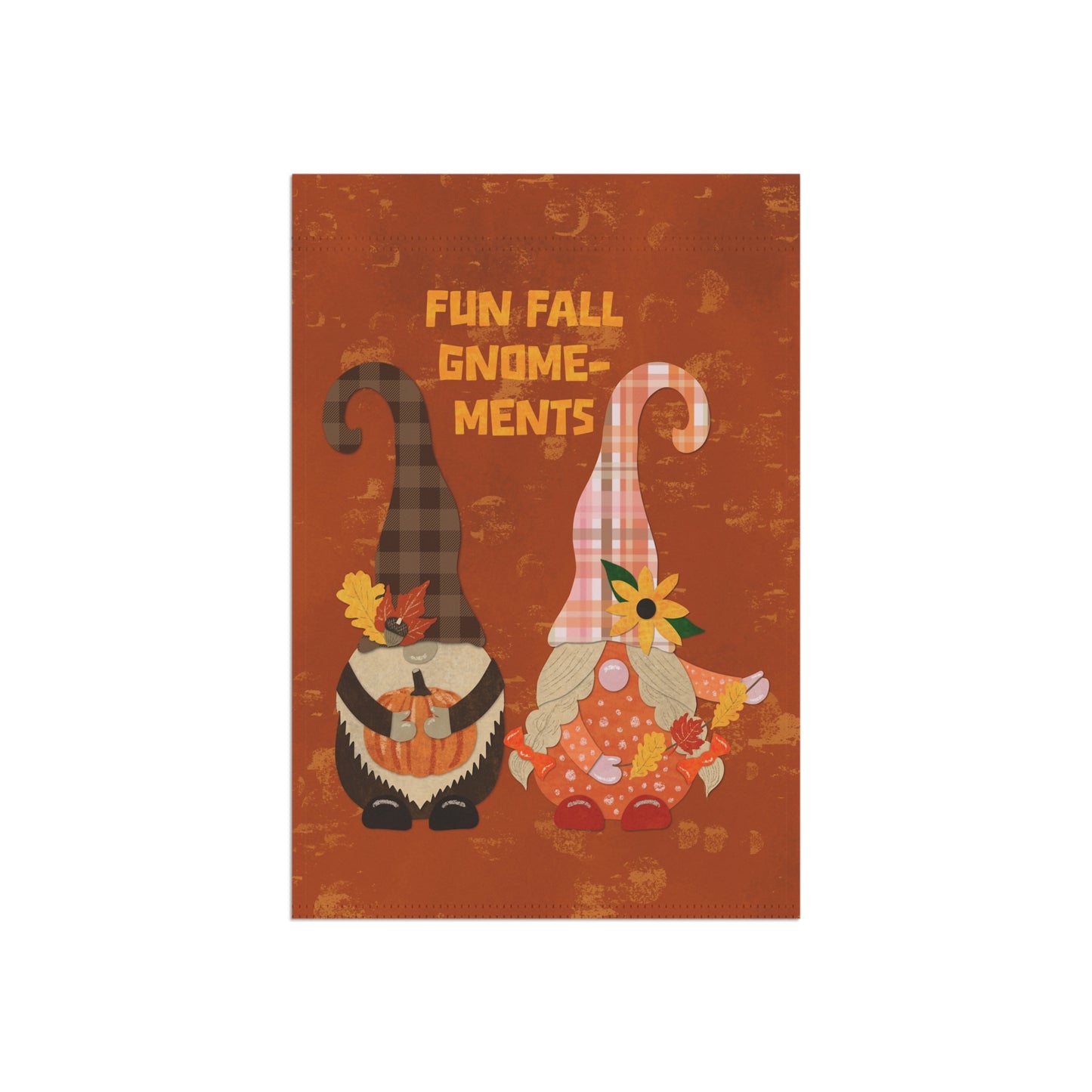 Fun Fall Gnome-ments Collage Garden Banner
