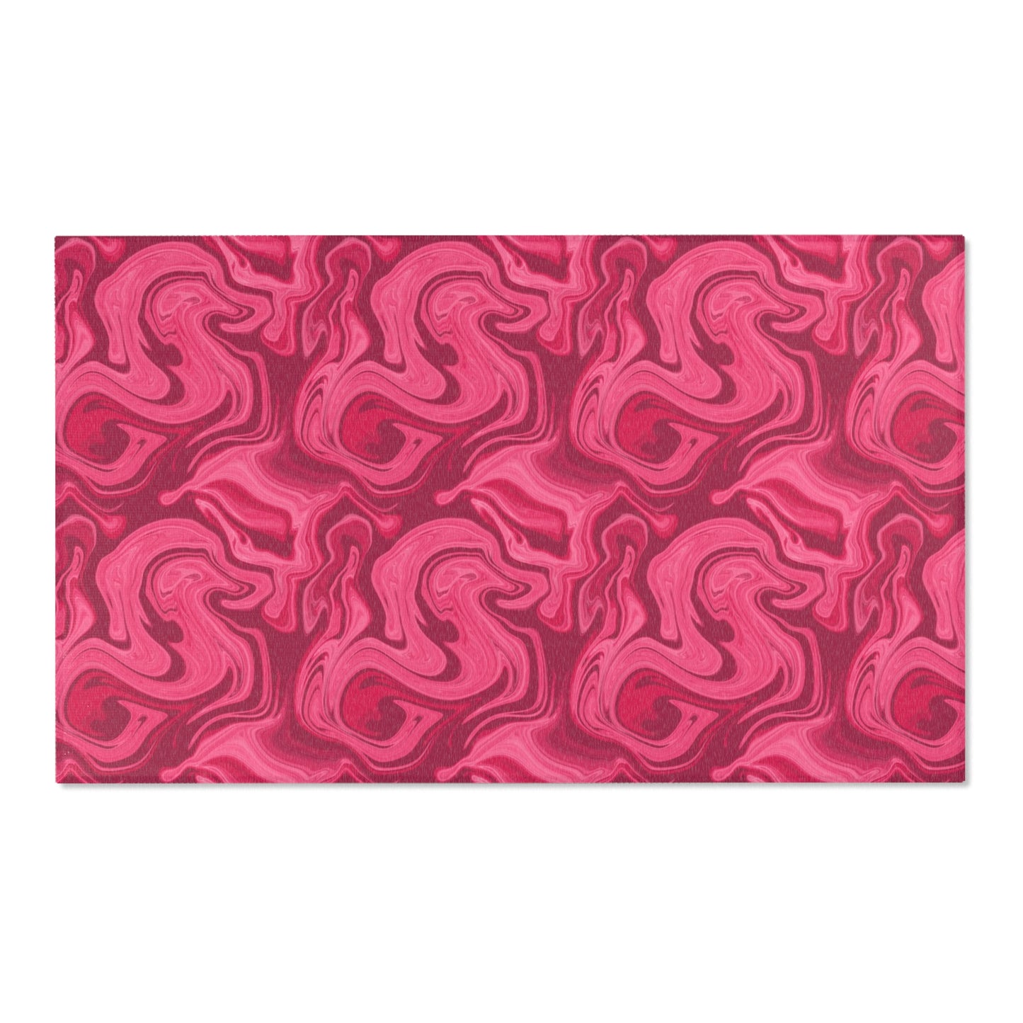 Hibiscus Garden Rosy Swirls Area Rugs