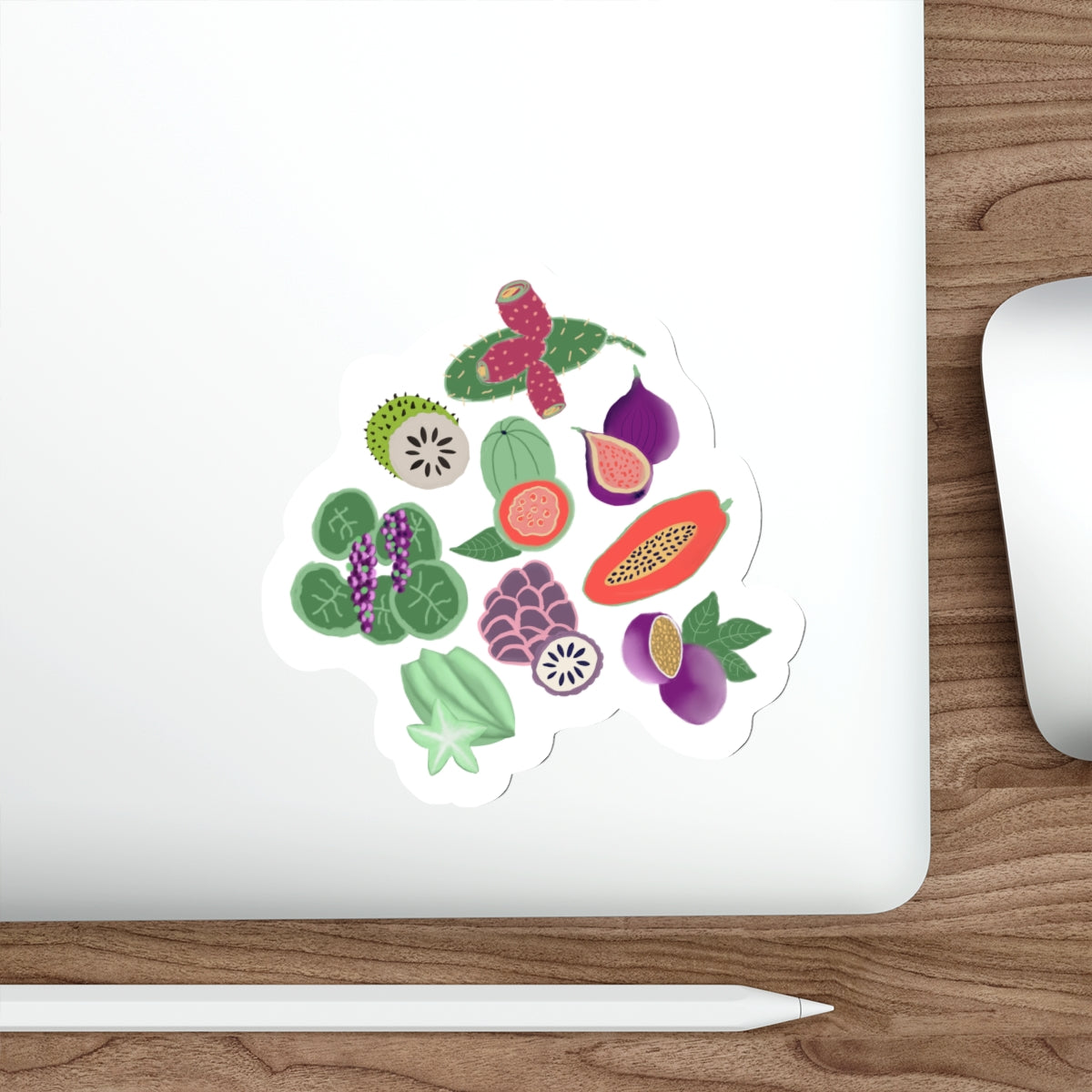 Tropical Fruit Die Cut Sticker