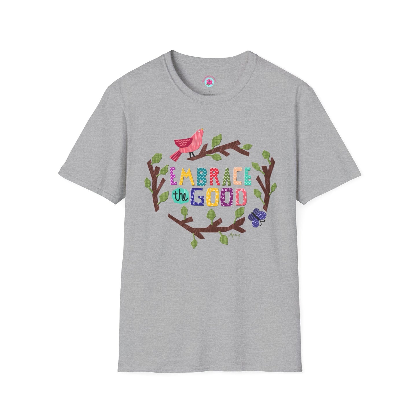 Embrace the Good Folk Art Design Softstyle T-Shirt