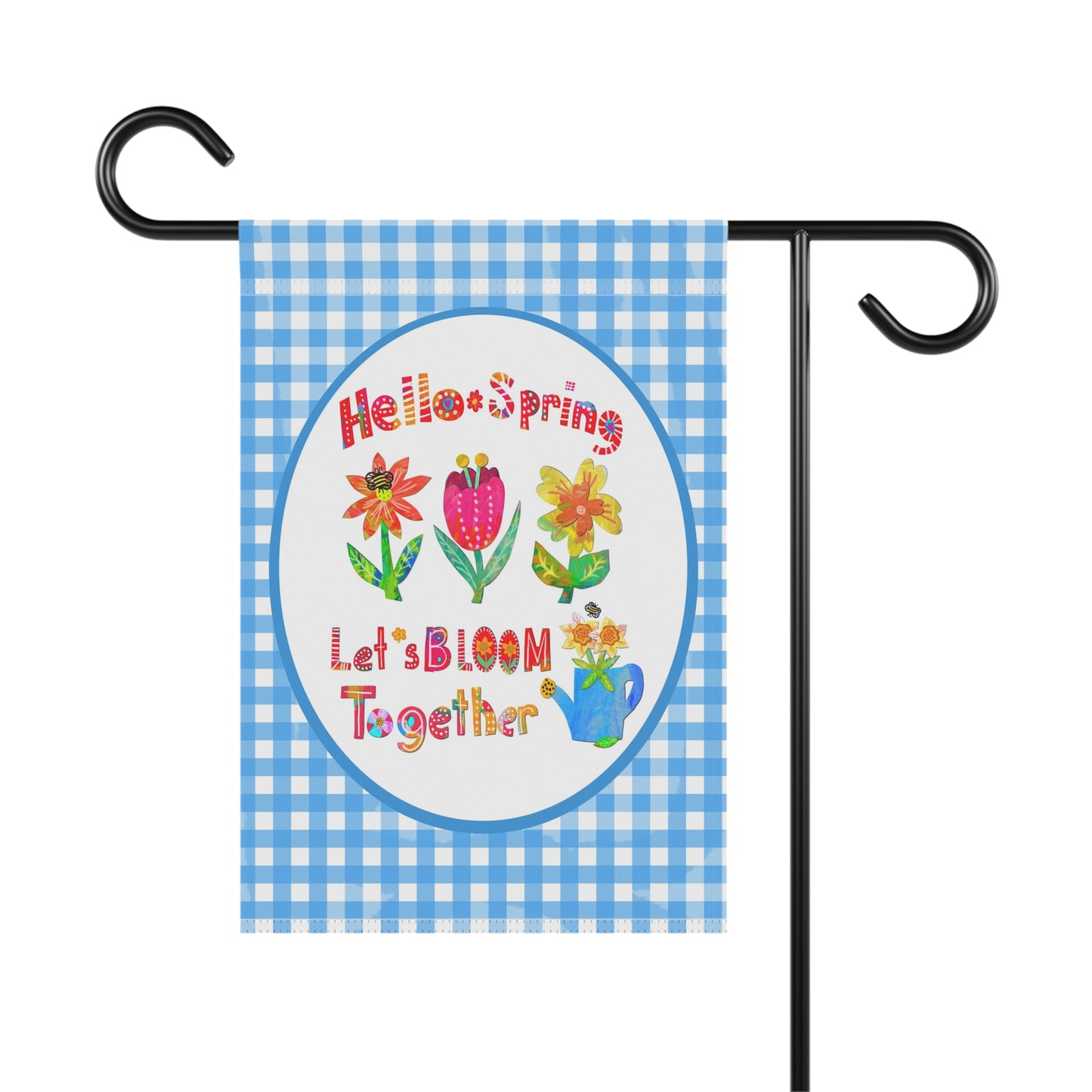 Hello Spring Collage Garden Banner