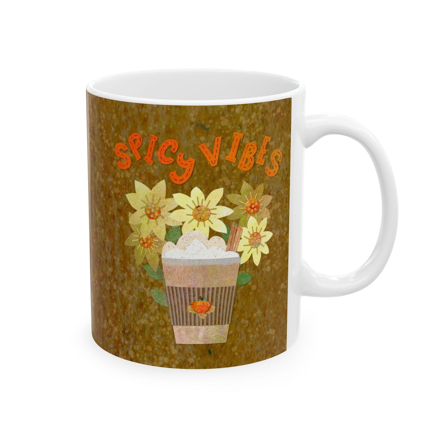 Spicy Vibes Latte Collage Ceramic Mug 11oz & 15oz