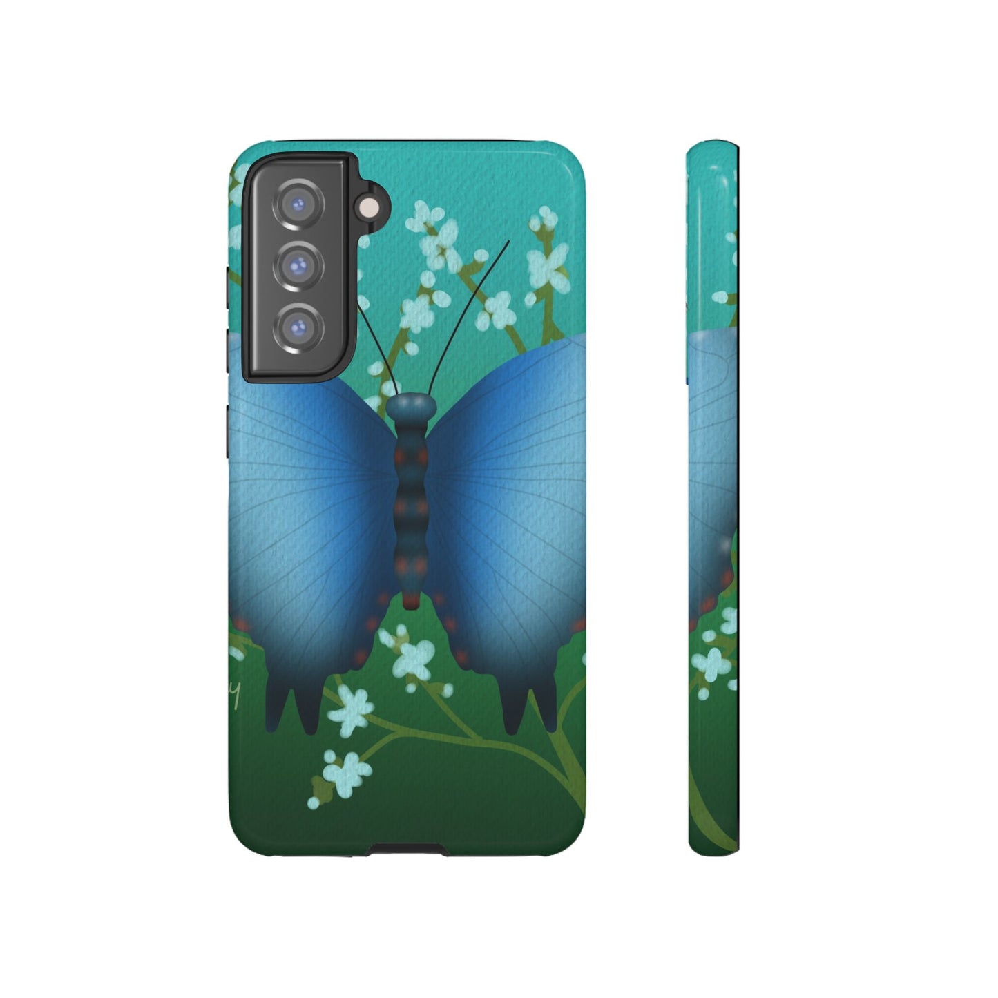 Blue Butterfly Tough Phone Case