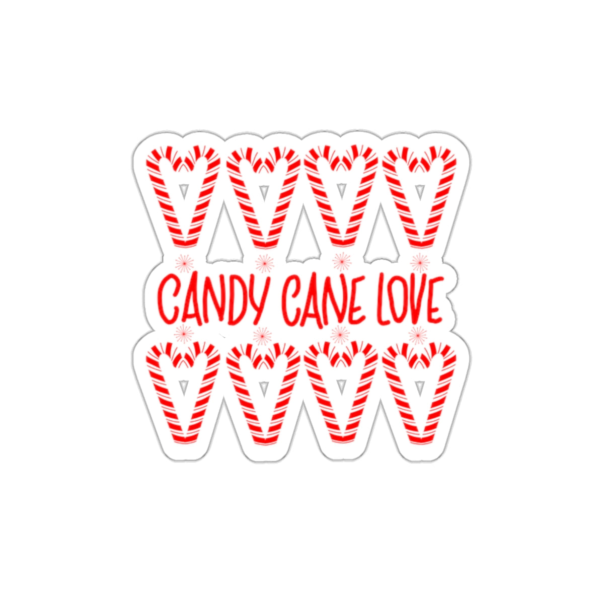 Candy Cane Hearts Die-Cut Stickers