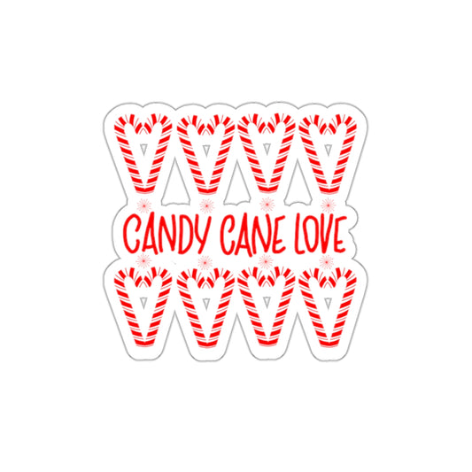 Candy Cane Hearts Die-Cut Stickers