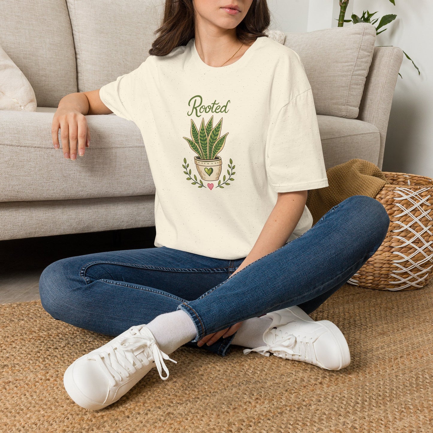 Rooted Plant T-Shirt — Potted Snake Plant Graphic Tee