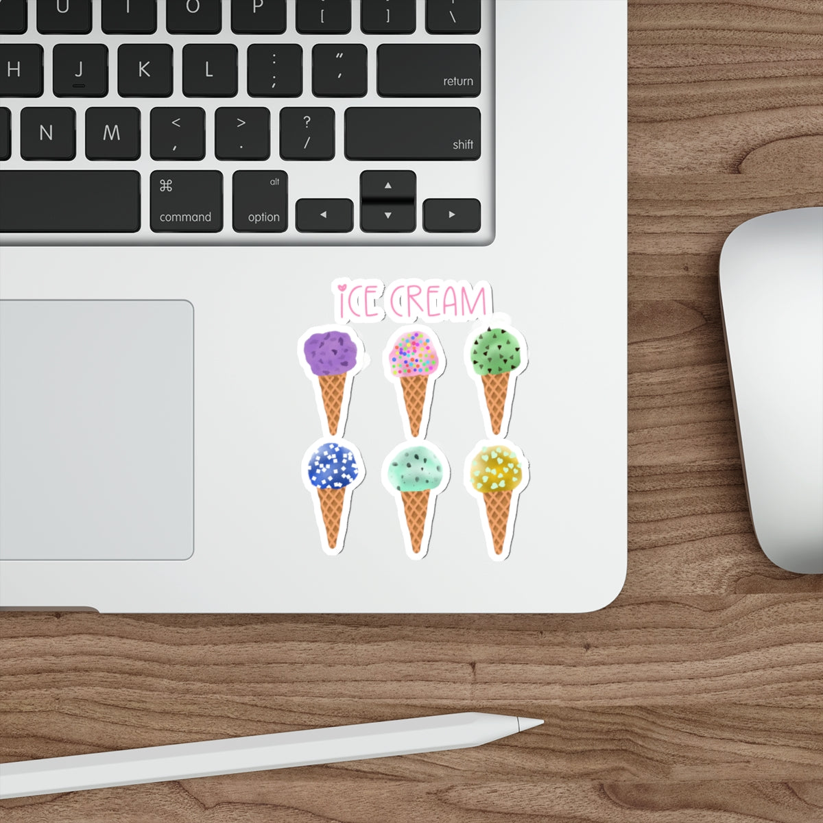 Ice Cream Cones Die Cut Sticker