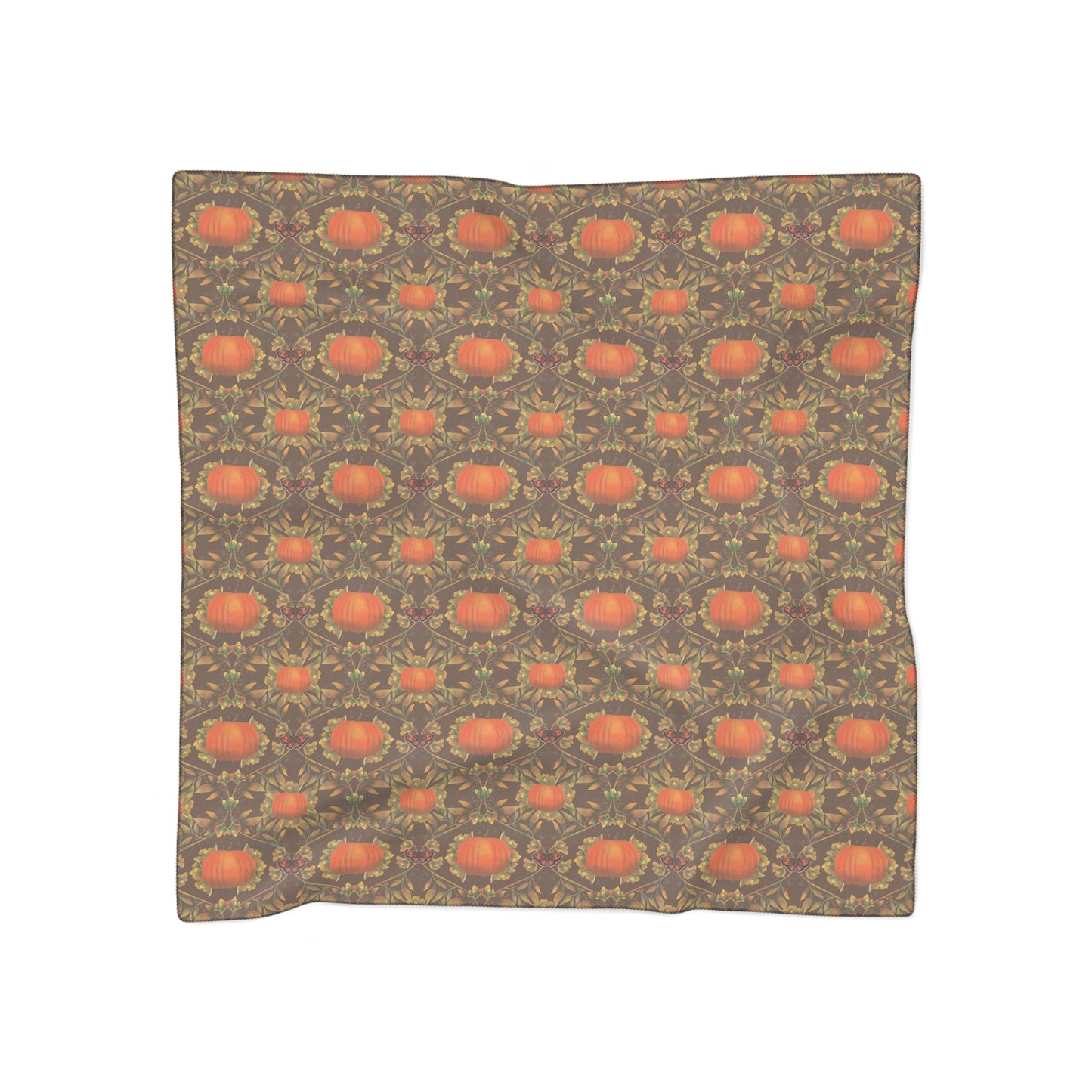 Pumpkin Patch Square Poly Scarf