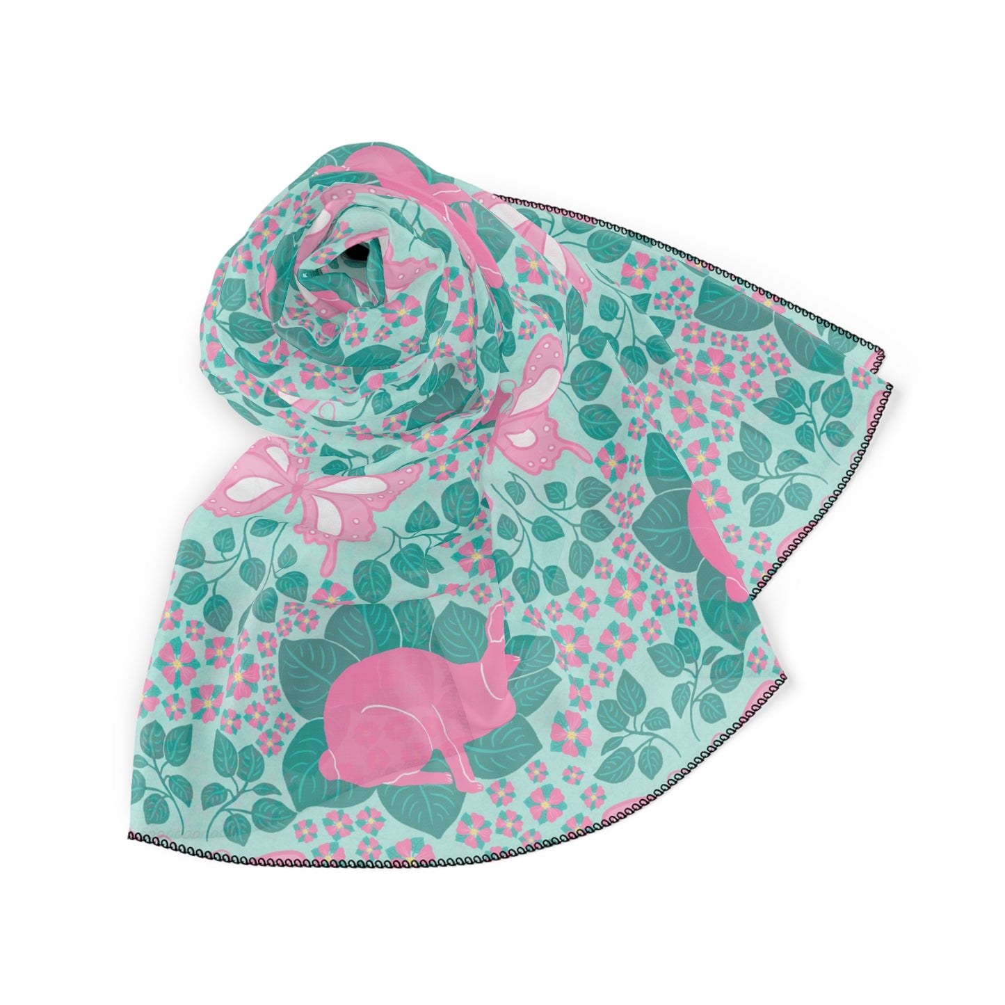 Bunnies & Butterflies Square Scarf