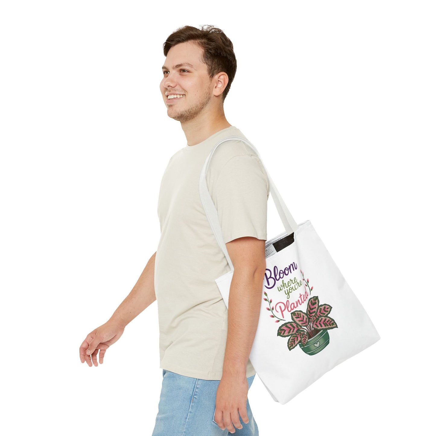 Bloom Where You’re Planted Tote Bag — Potted Monsterra Spiritual Tote