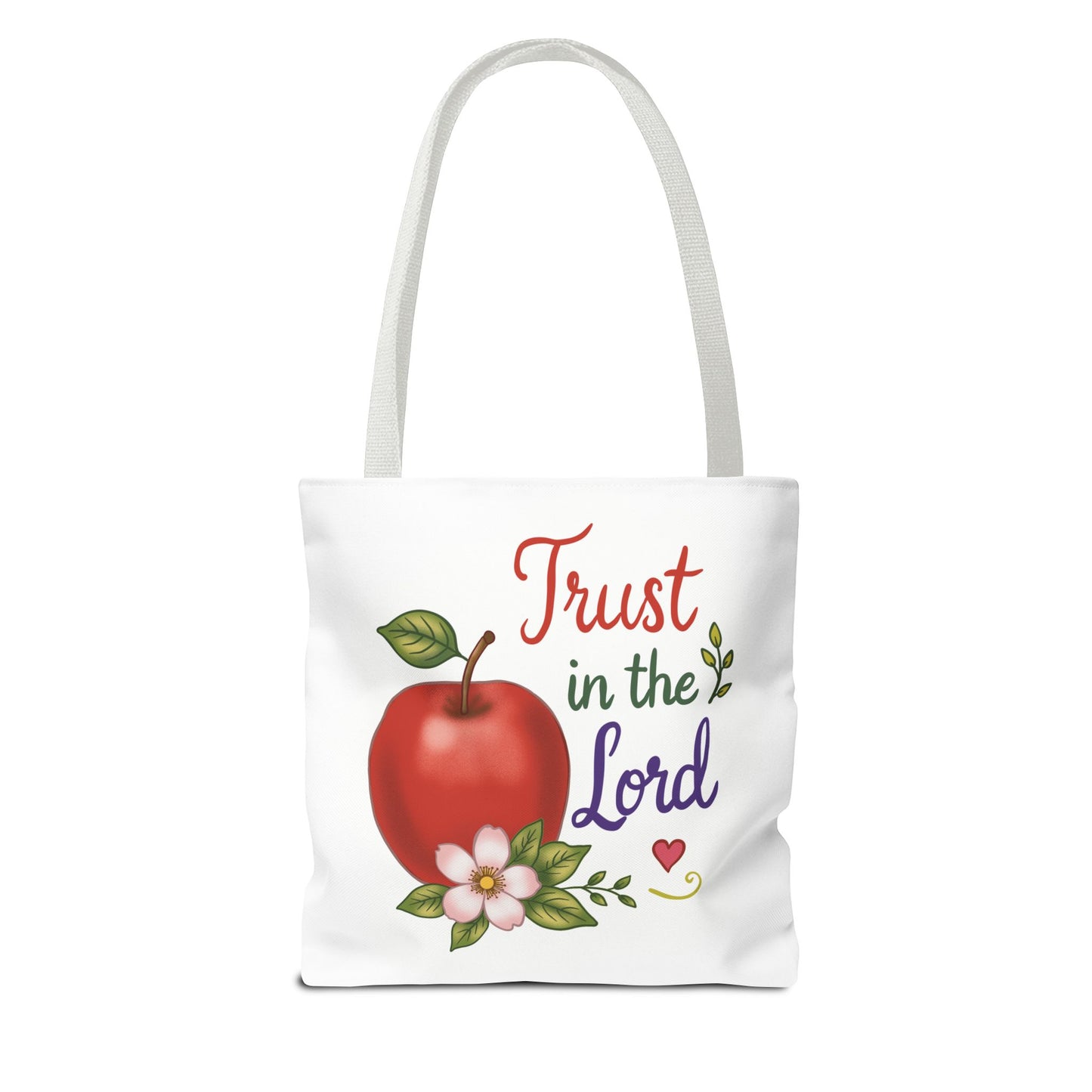 Trust in the Lord Apple Tote Bag — Faith-Based Christian Grocery & Everyday Tote