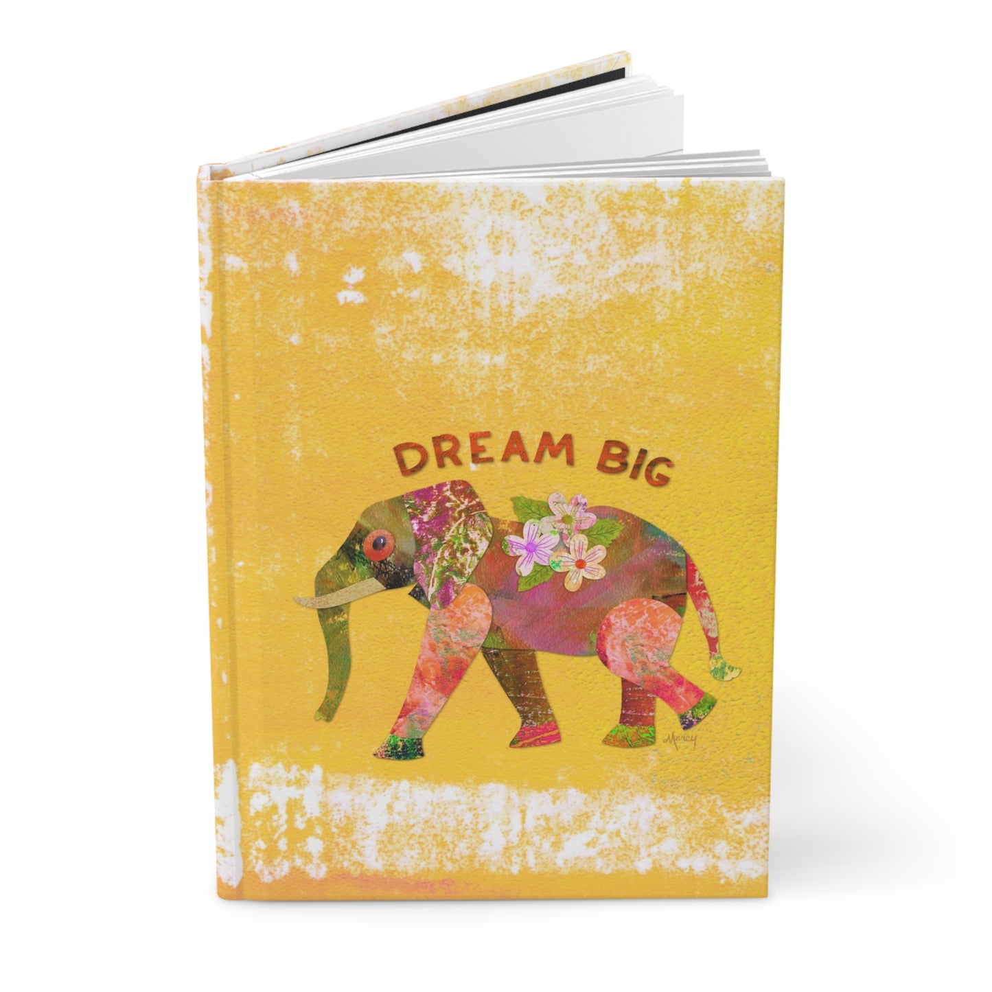 Dream Big Elephant Collage Hardcover Journal Matte