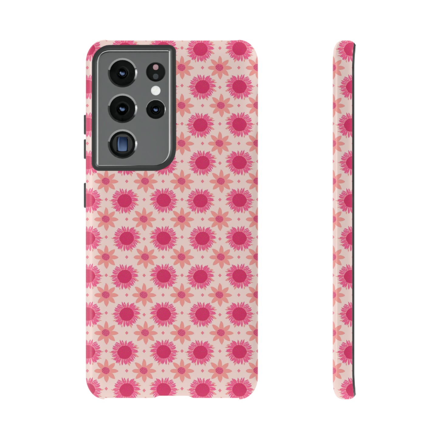 Retro Pink Sunflowers on Tough Cases