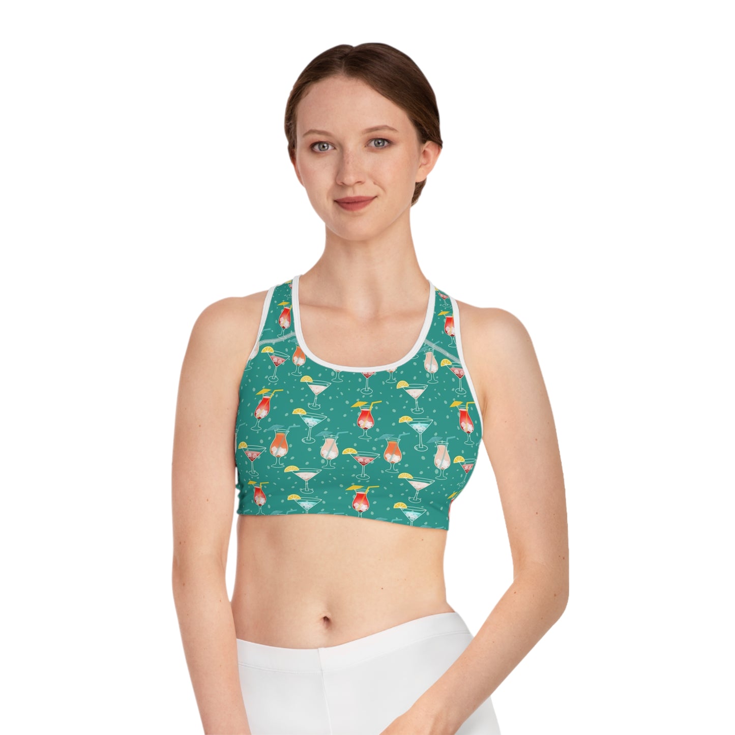 Cocktails Craze Sports Bra