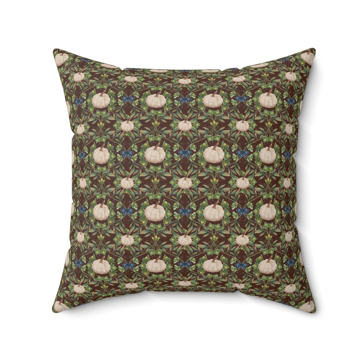 White Pumpkins Spun Polyester Square Pillow