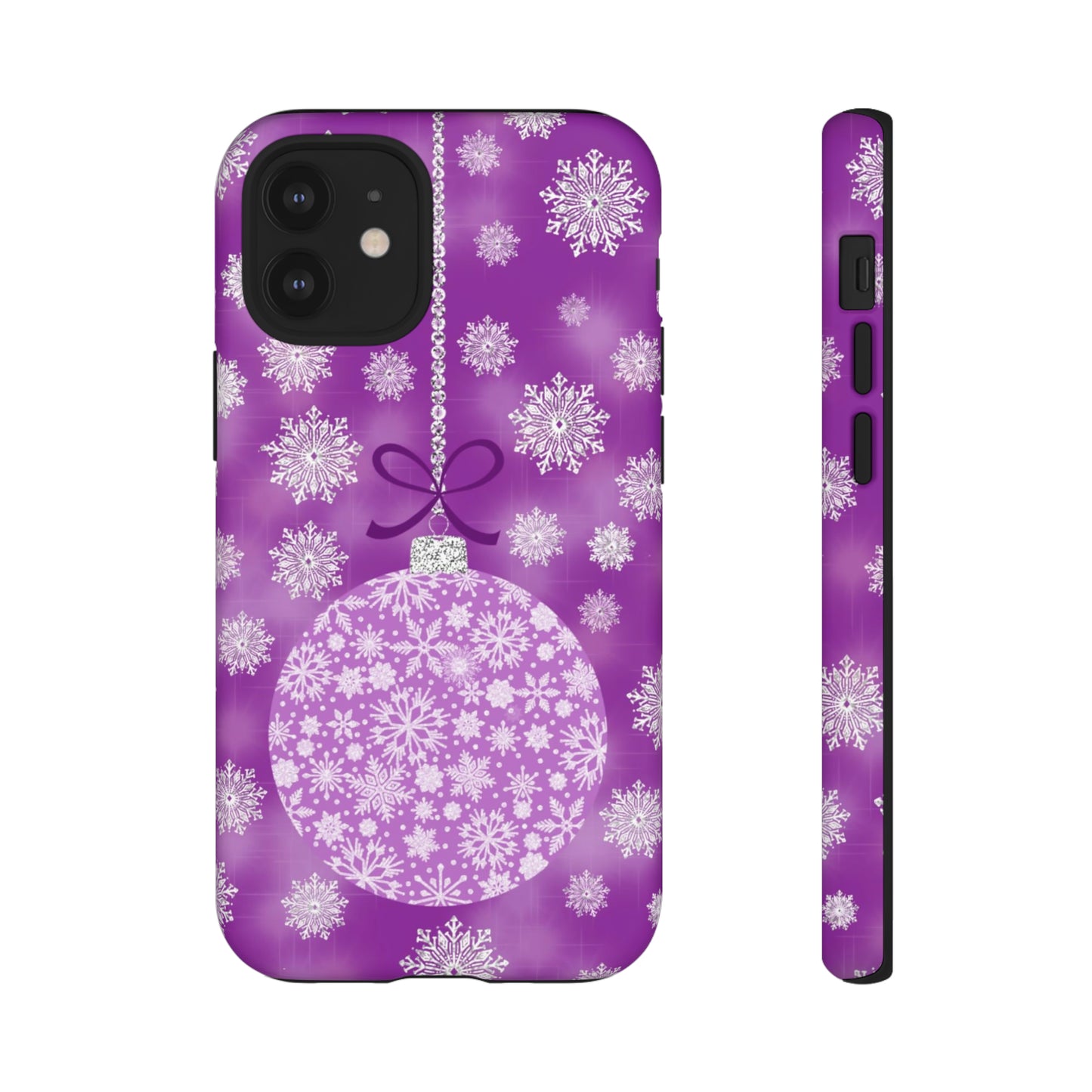 Glittering Snowflake Bauble in Purples Tough Cases