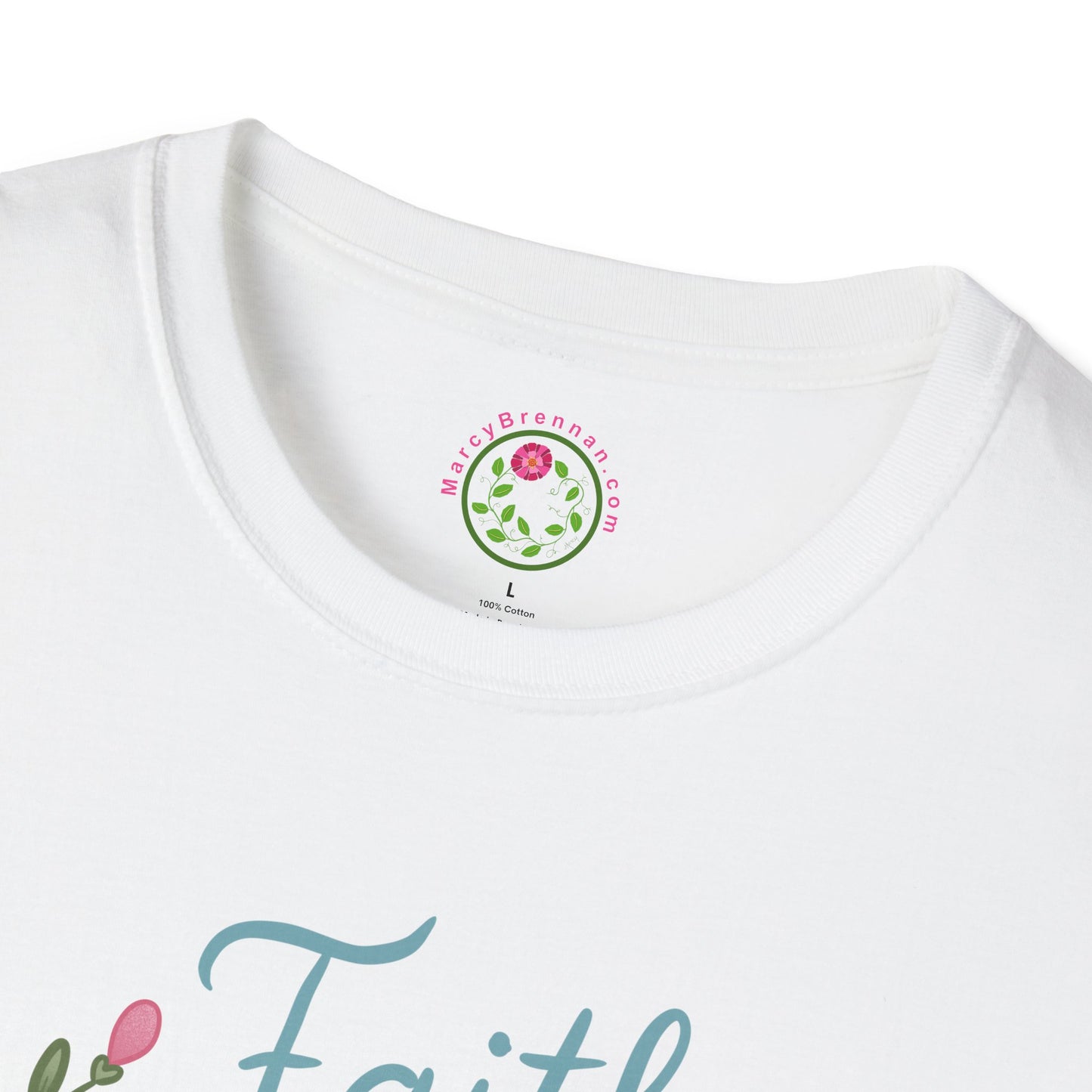 Faith Over Fear Floral T-Shirt — Inspirational Christian Tee