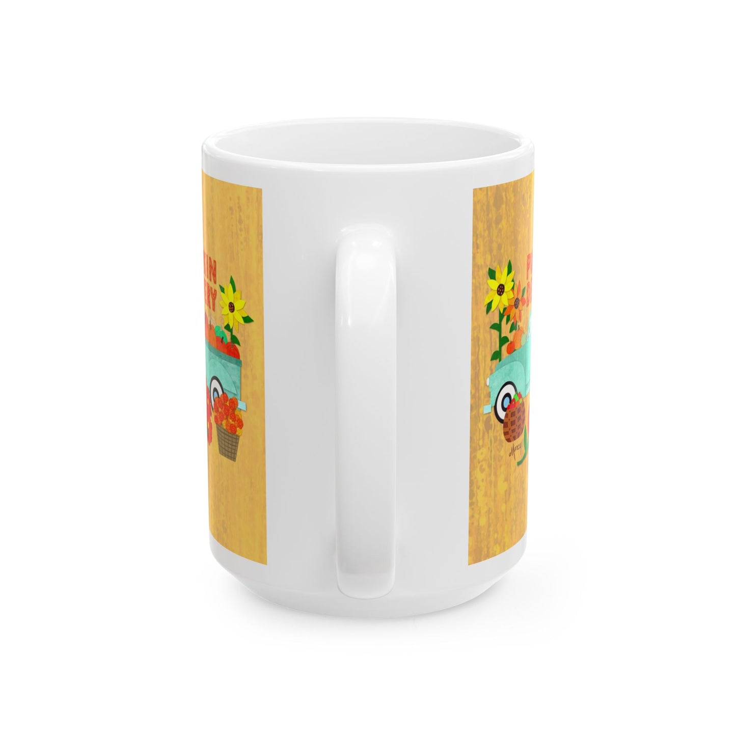 Pumpkin Delivery Collage Ceramic Mug 11oz & 15oz