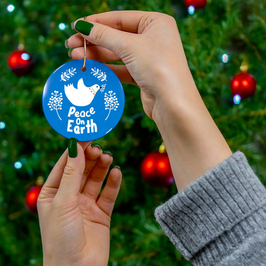 Peace on Earth Ceramic Ornament