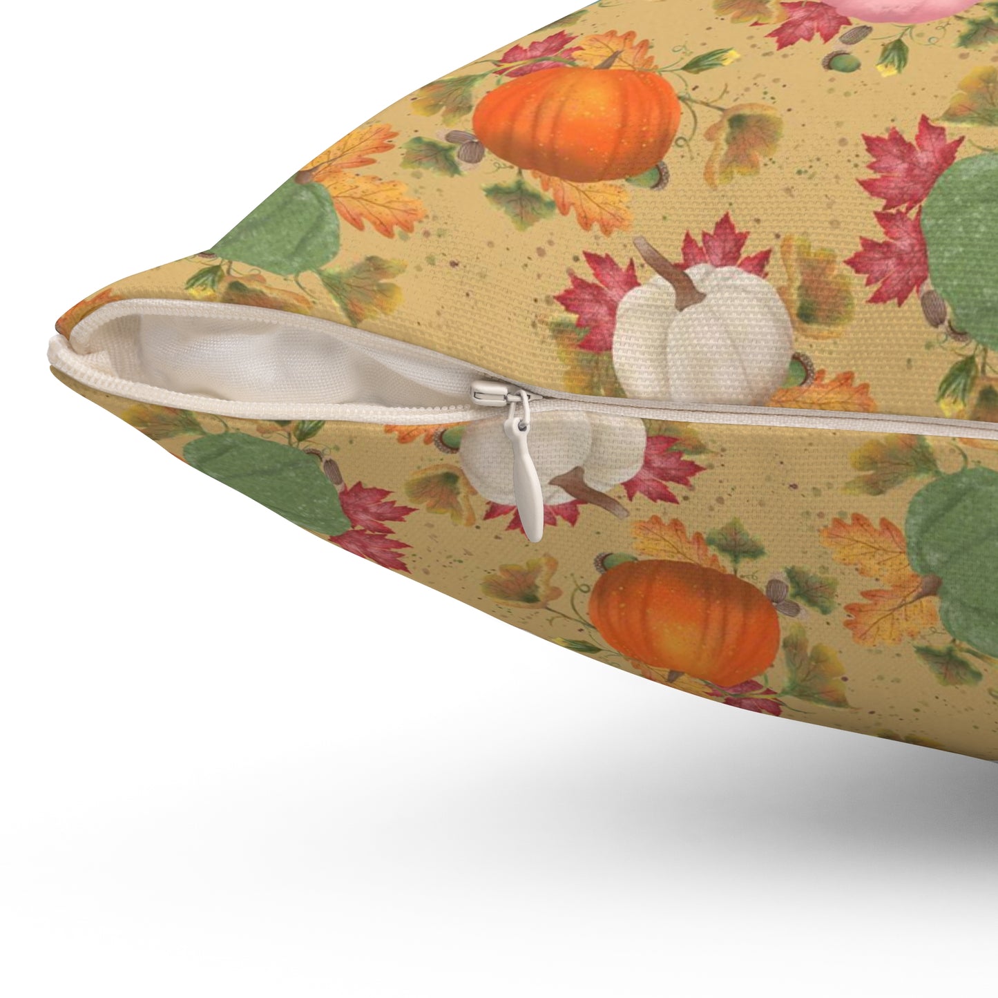 Colorful Pumpkins Spun Polyester Square Pillow