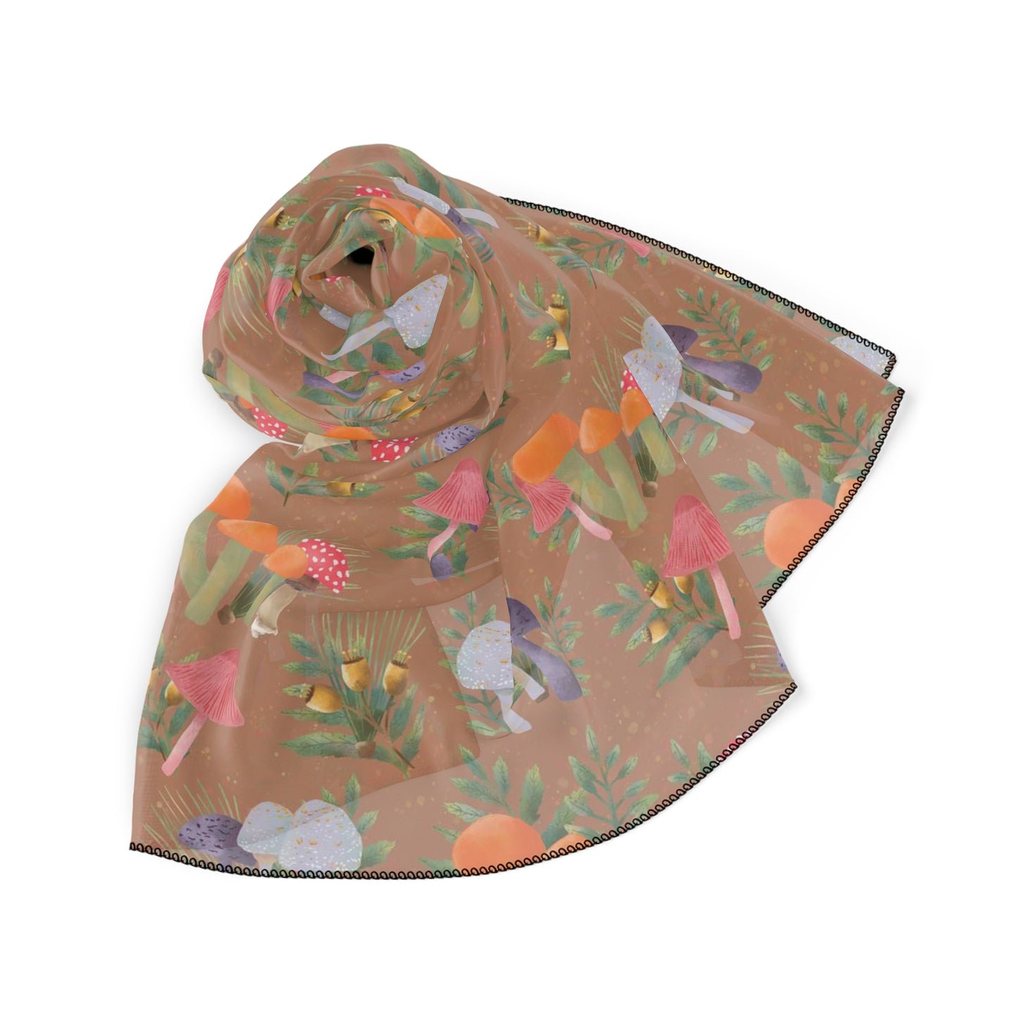 Mushrooms Square Poly Scarf