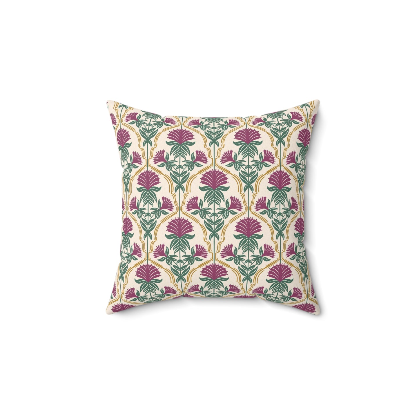Bergamot Flowers Spun Polyester Square Pillow