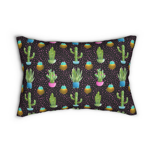 Frida Cactus Spun Polyester Lumbar Pillow