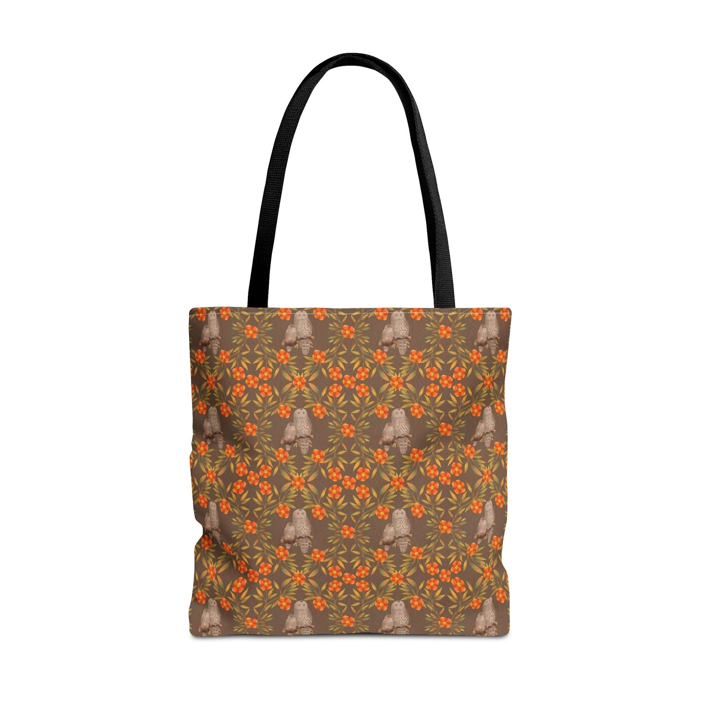 Owls and Flowering Vines Tote Bag