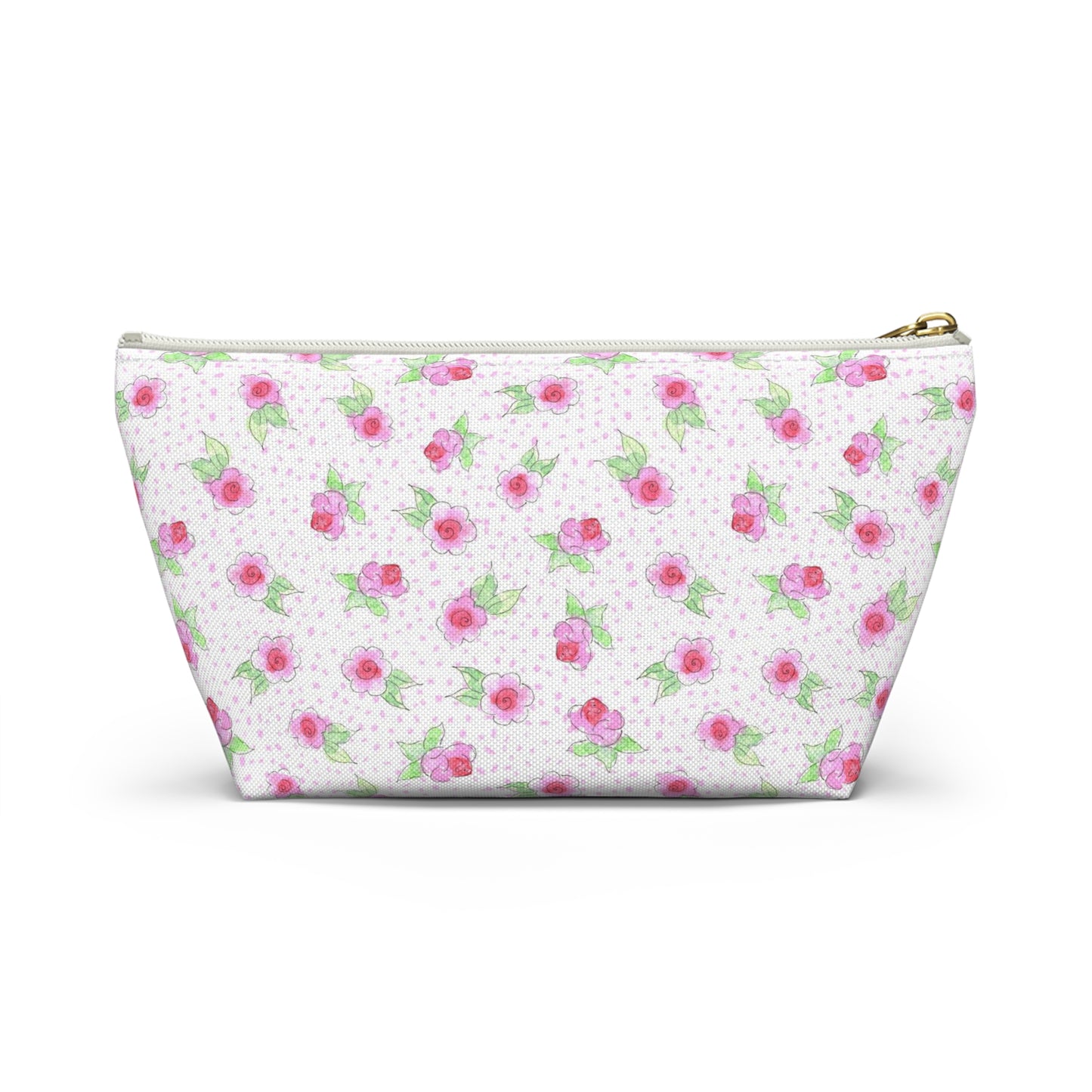 Maria’s Pink Roses Accessory Pouch