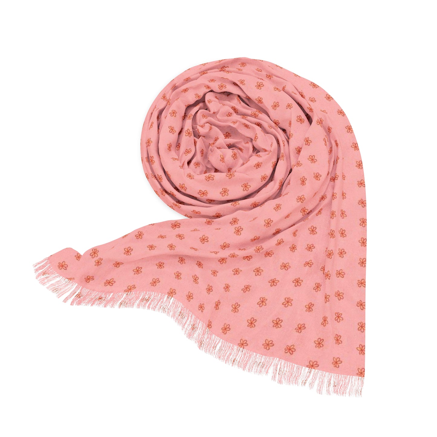 Pink Meadow Flowers Light Scarf