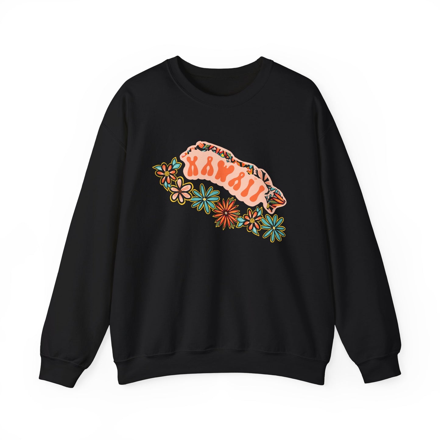 Retro 70s Hawaii State Design — Heavy Blend™ Crewneck Sweatshirt