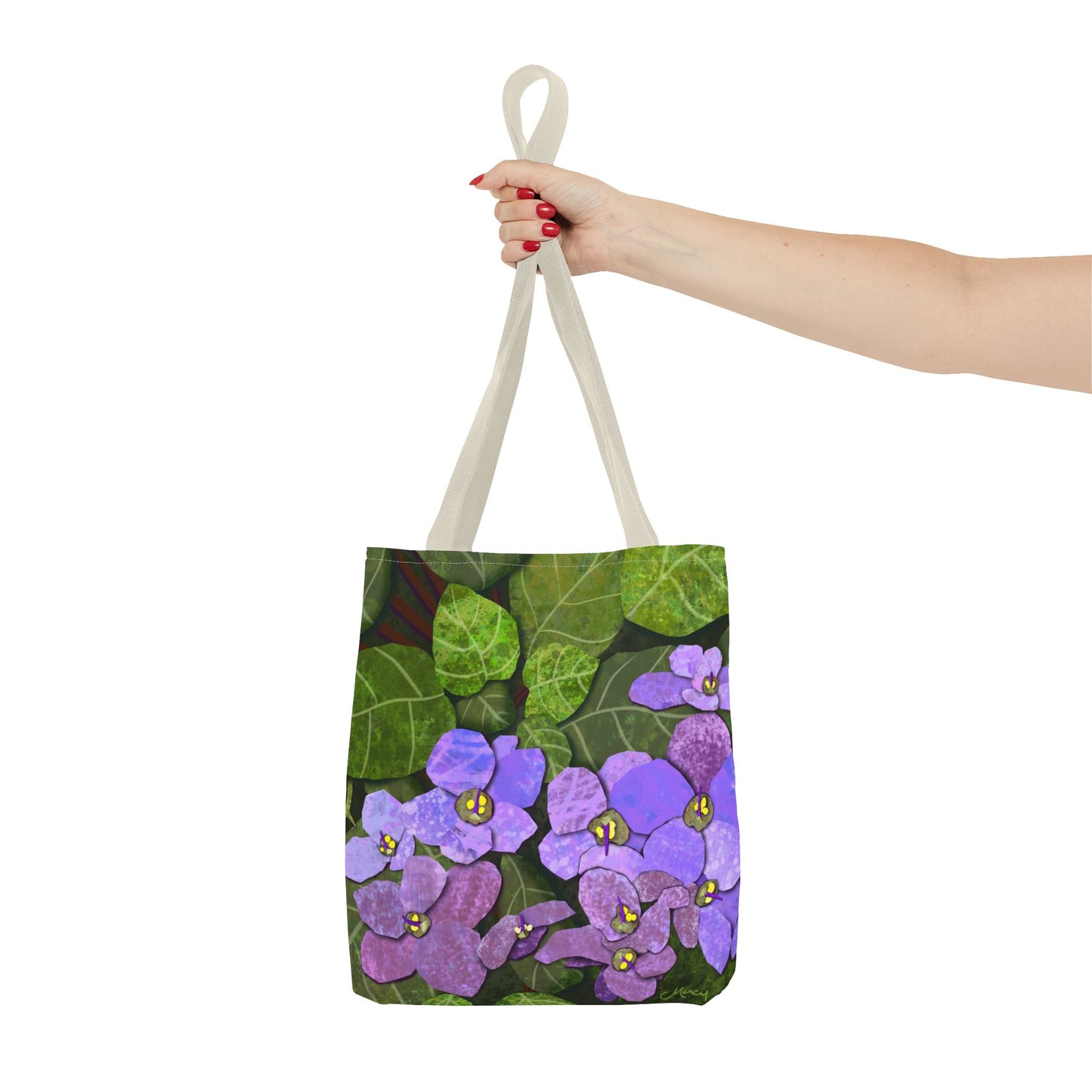African Violets Collage Tote Bag