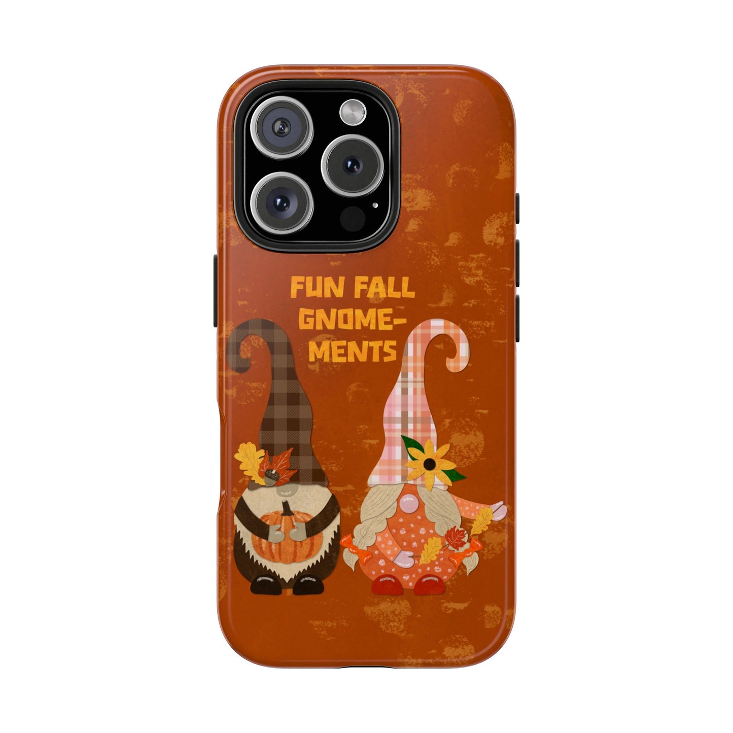 Fun Fall Gnome-ments Collage Collage Tough Phone Cases