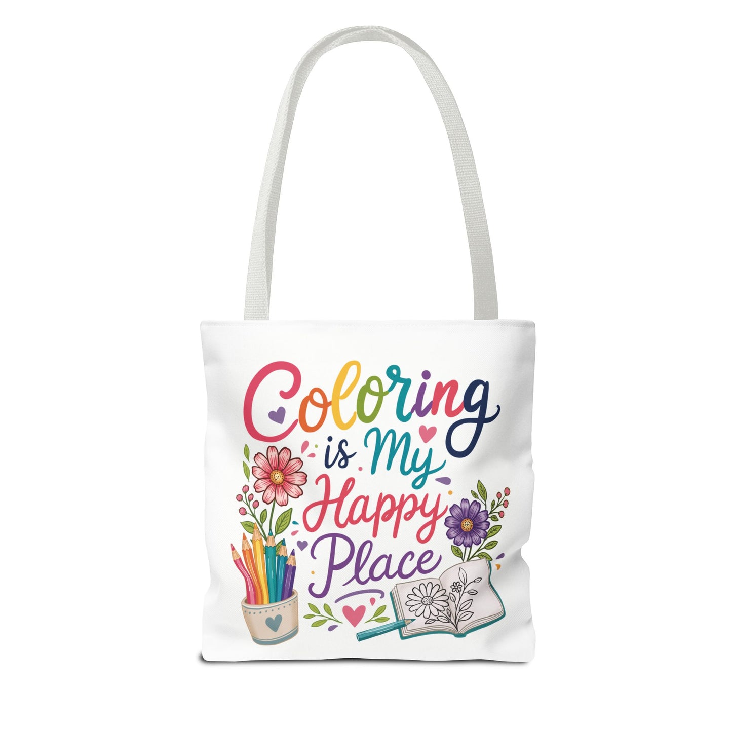 Coloring is My Happy Place Tote Bag