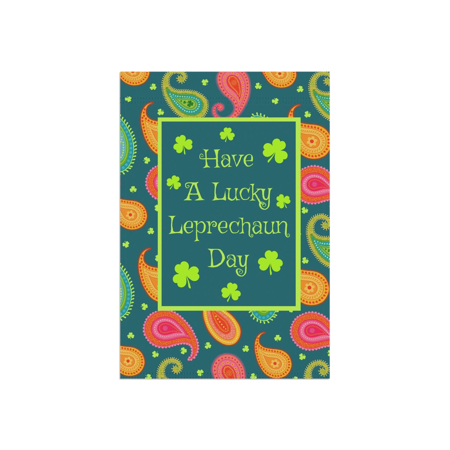 Have a Lucky Leprechaun Day Paisley Garden Banner