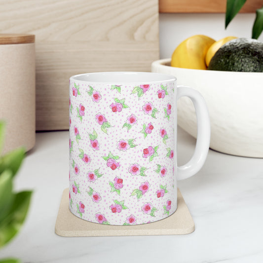 Maria’s Pink Roses Mug Ceramic Mug 11oz