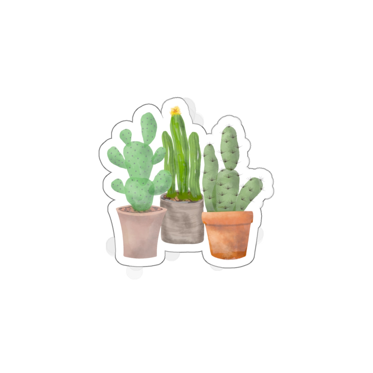 Potted Cactus Trio Die-Cut Stickers