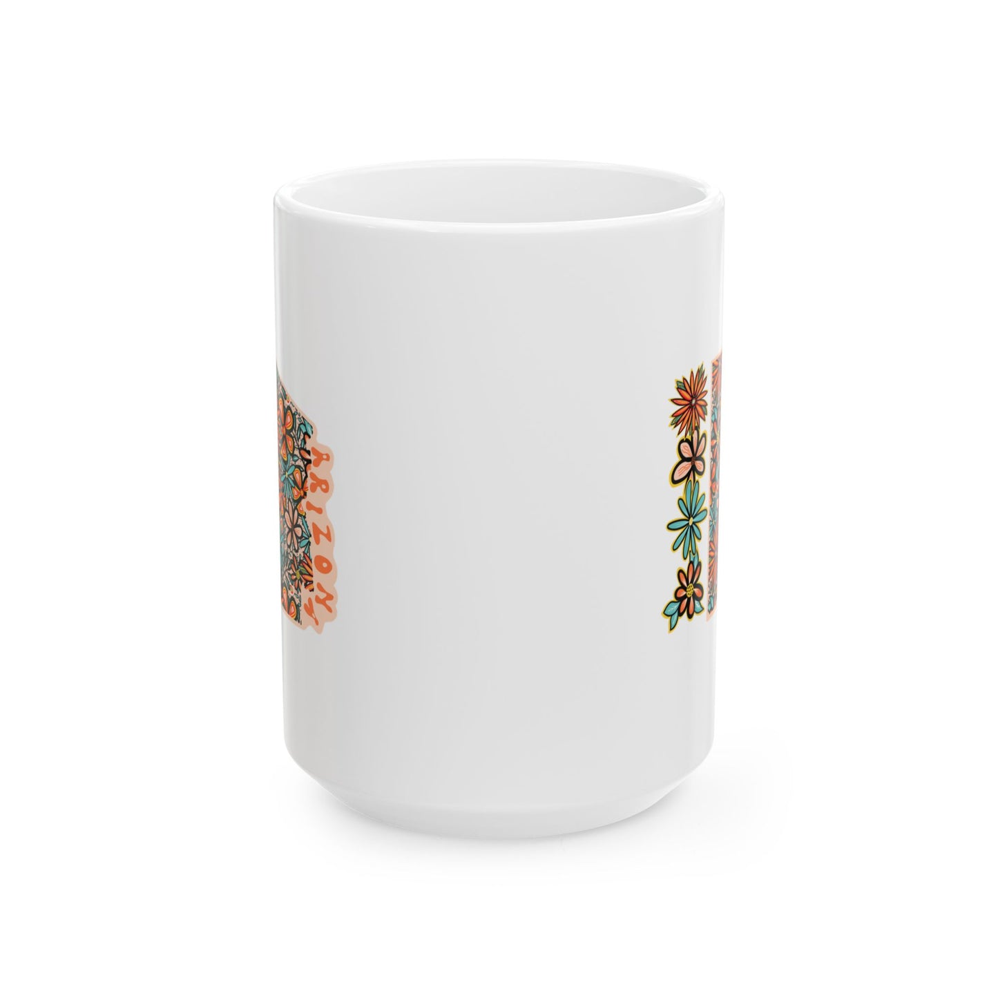 Retro 70s Flowers Arizona Ceramic Mug 11 oz and 15 oz