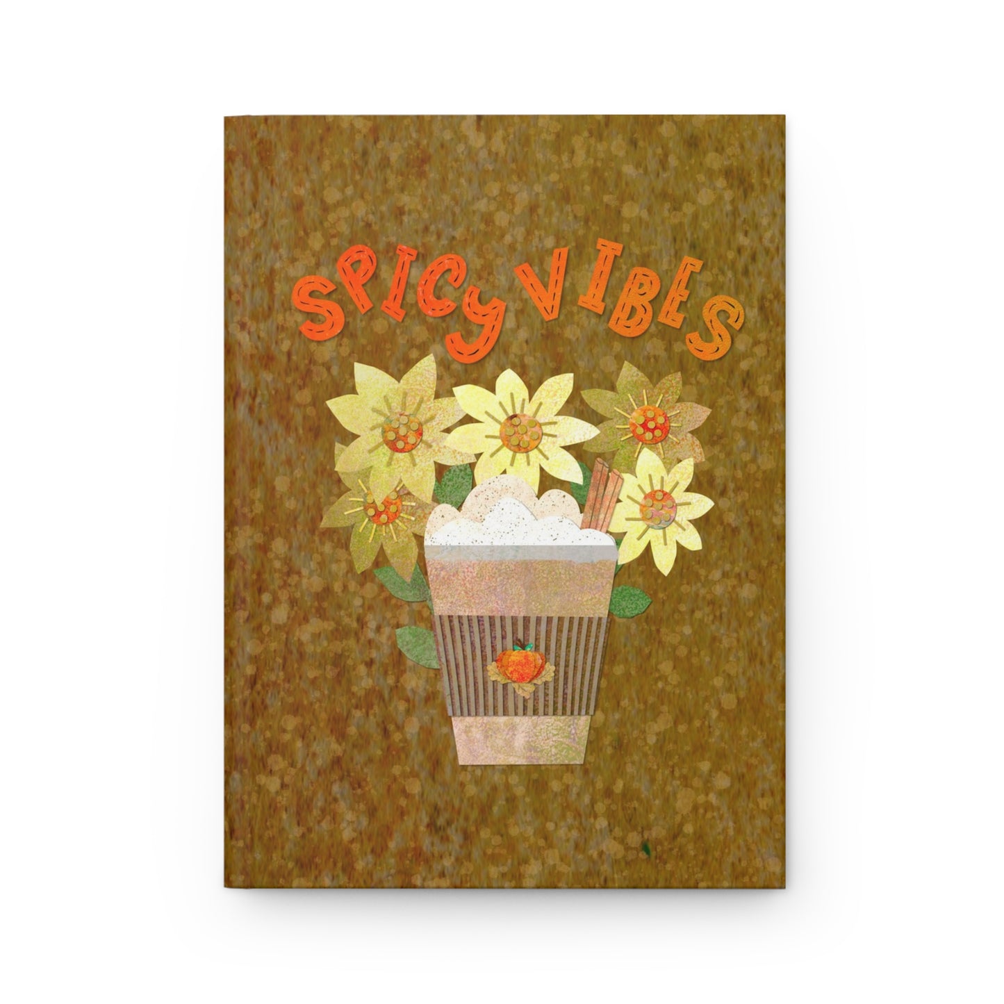 Spicy Vibes Latte Collage Hardcover Journal Matte