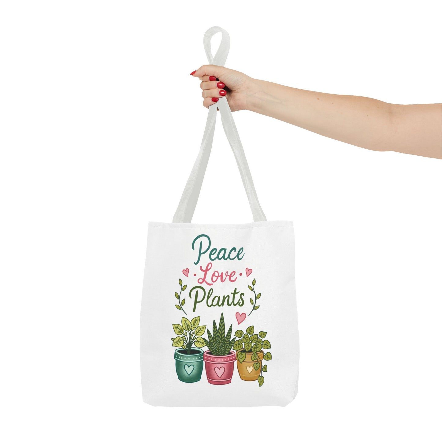 Peace Love Plants Tote Bag – Botanical Faith Canvas Shopper