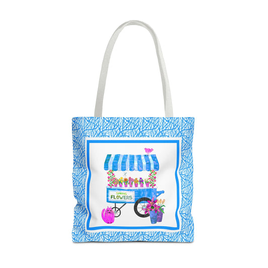 Spring Flower Cart Collage Tote Bag