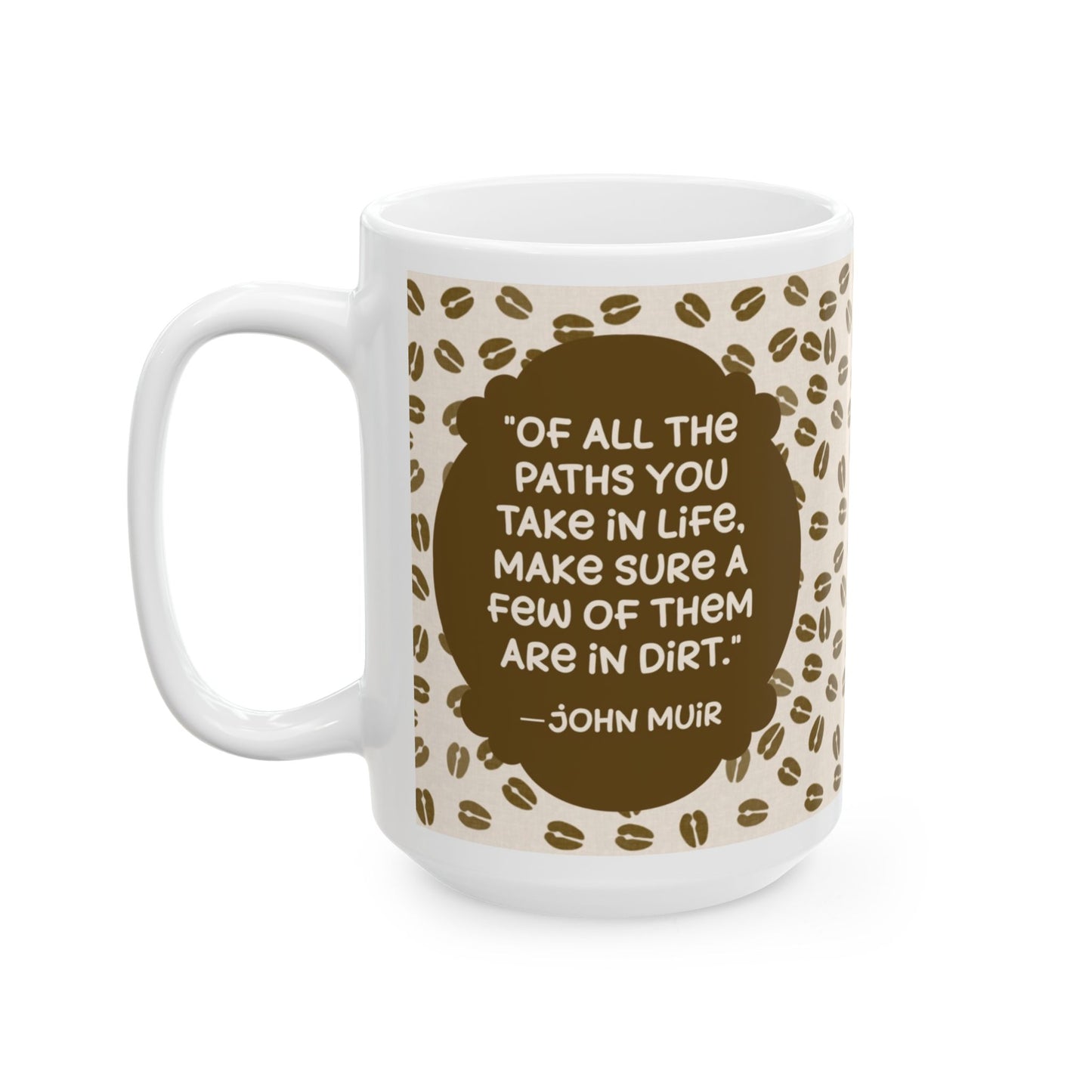 Deer Tracks with John Muir Quote Ceramic Mug 11oz & 15oz