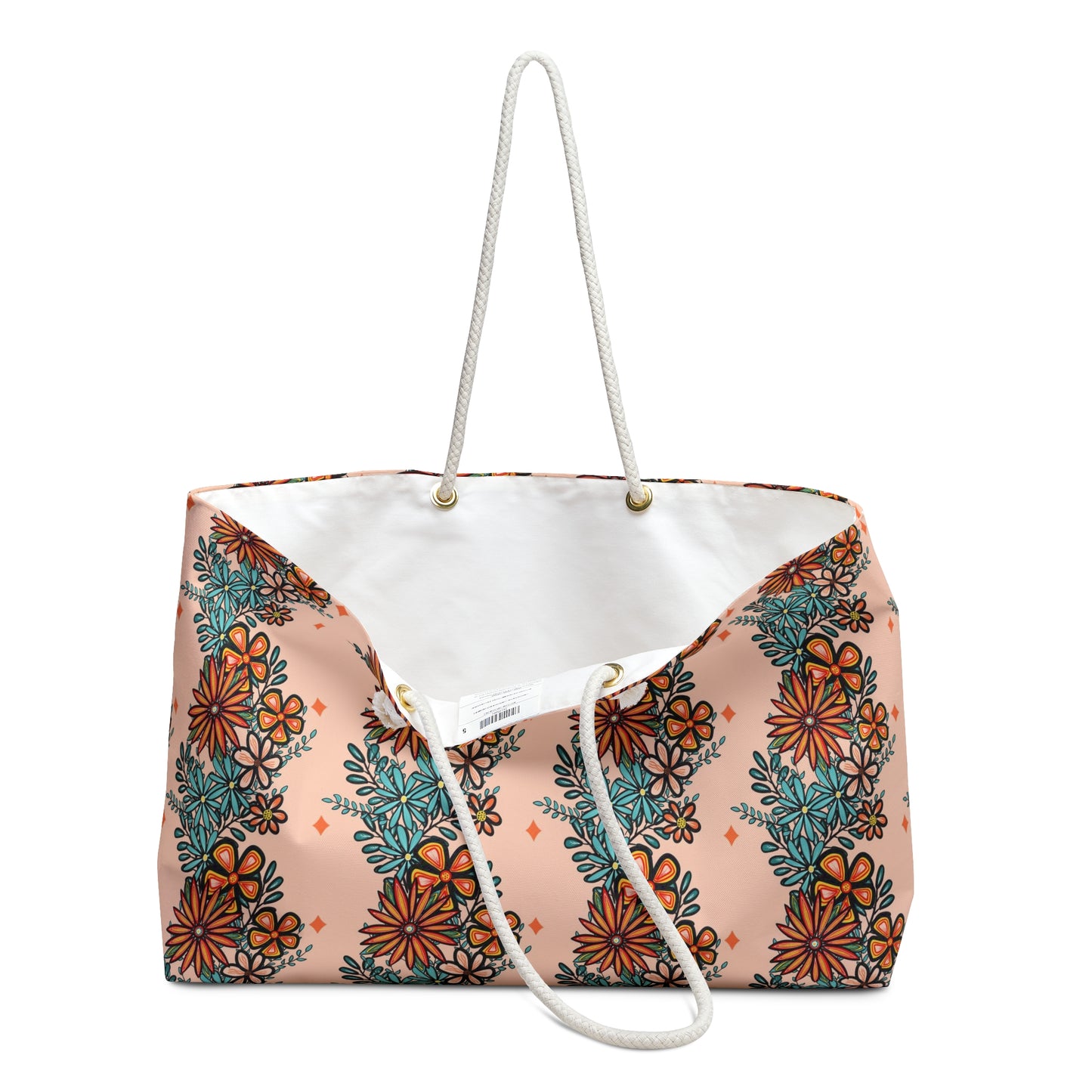 Daisy Bouquet Stripes Weekender Bag