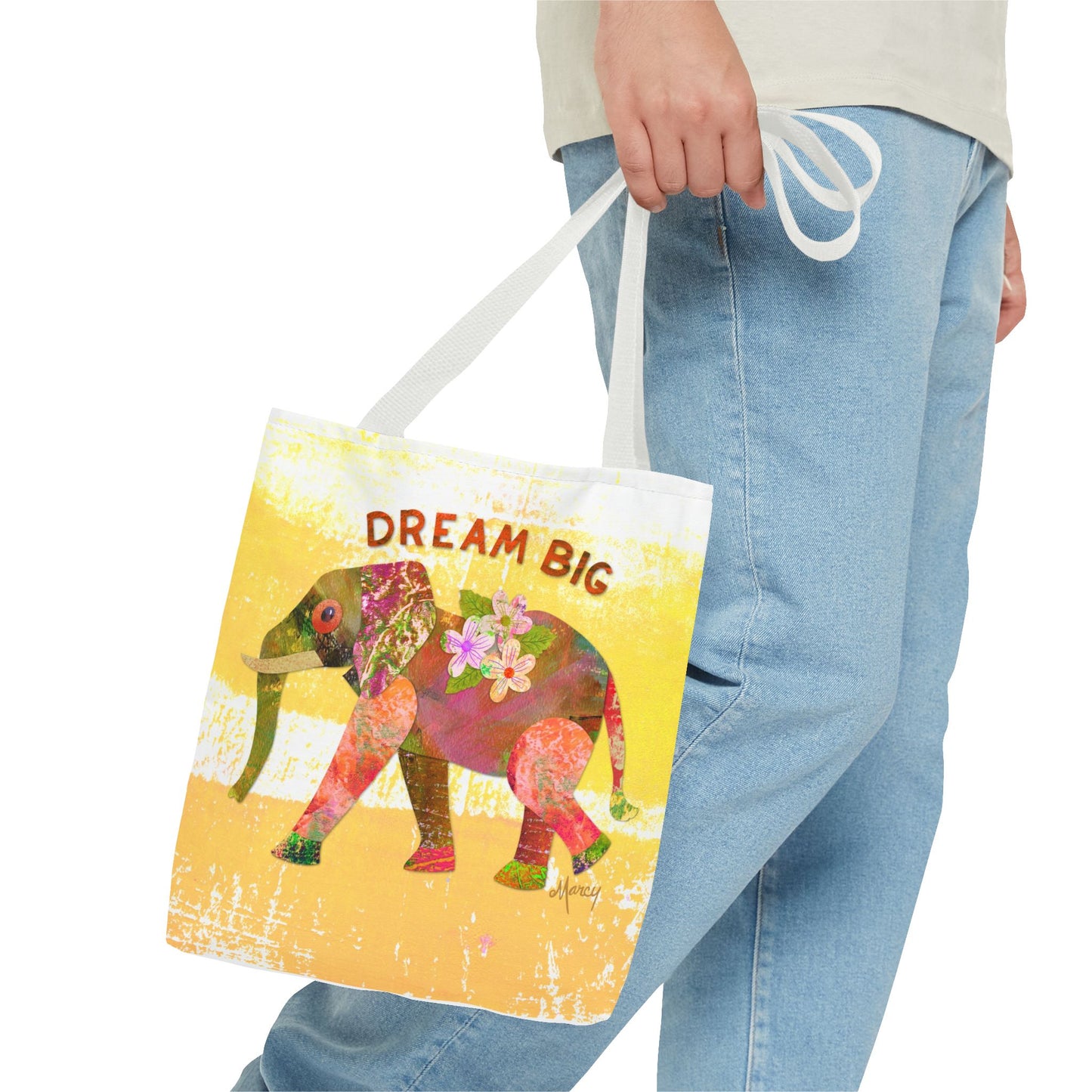 Dream Big Elephant Collage Tote Bag