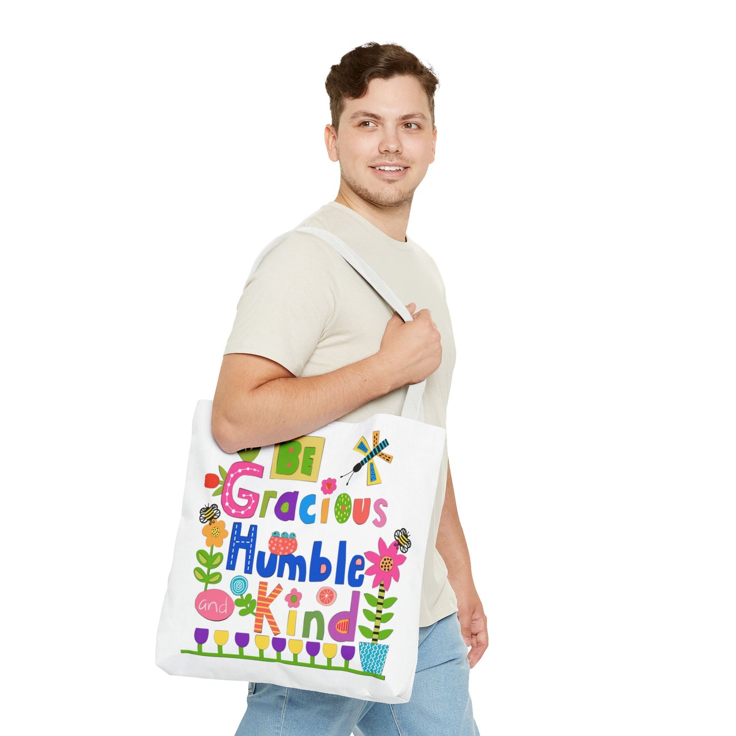 Be Gracious Humble and Kind Collage Tote Bag