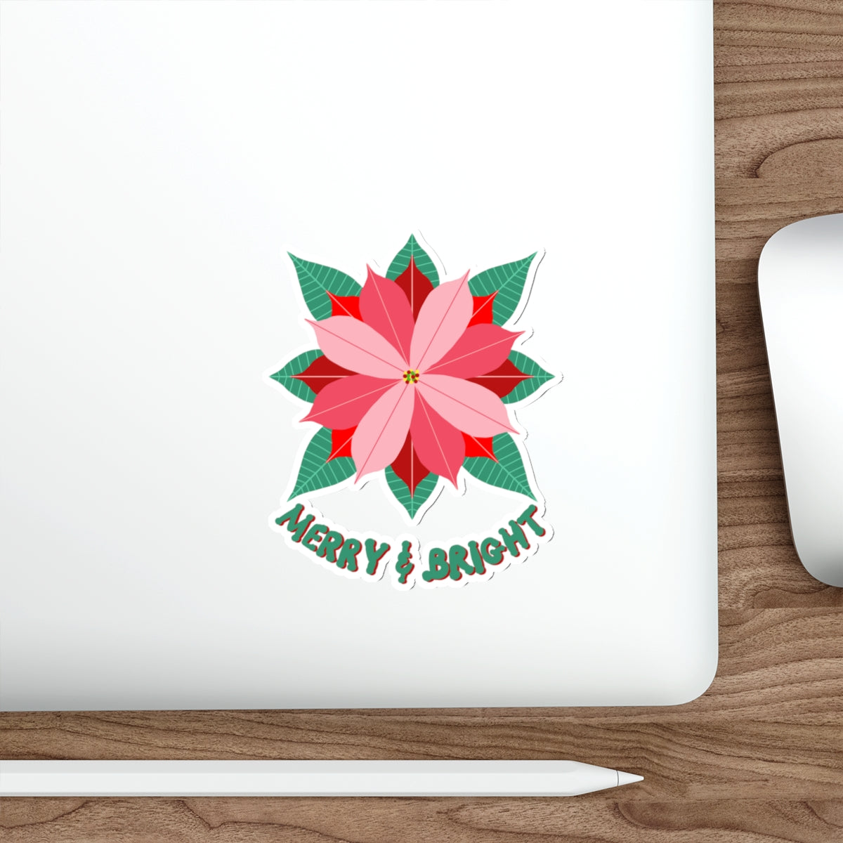 Poinsettias Die-Cut Stickers