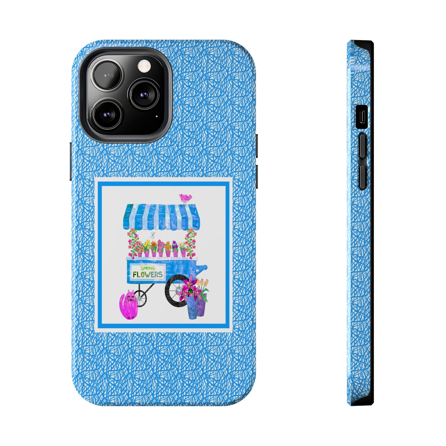 Spring Flower Cart Collage Tough Phone Cases